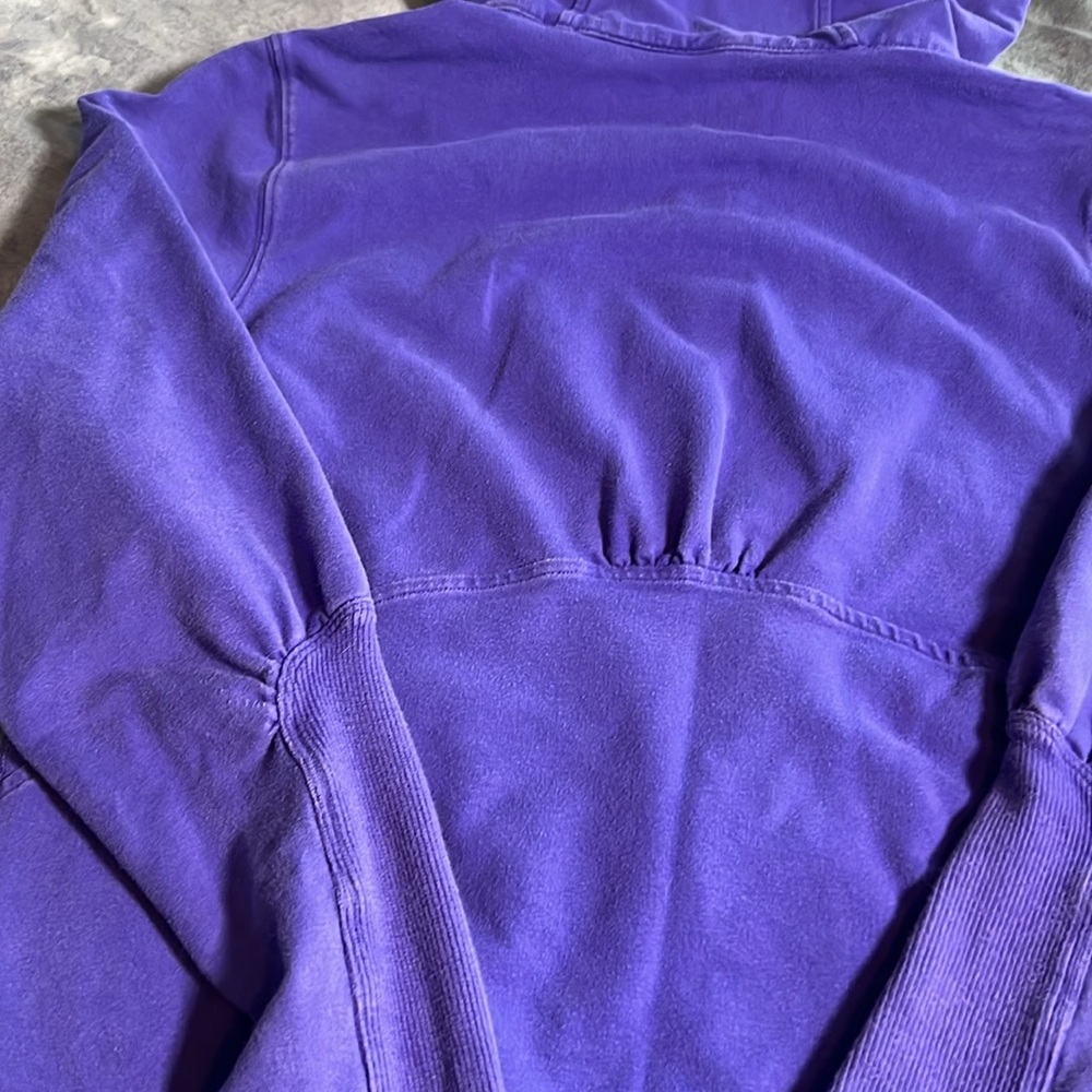 Lululemon Distressed Full Zip Hoodie, Thumb Holes, approximate size 8 - Picture 10 of 16